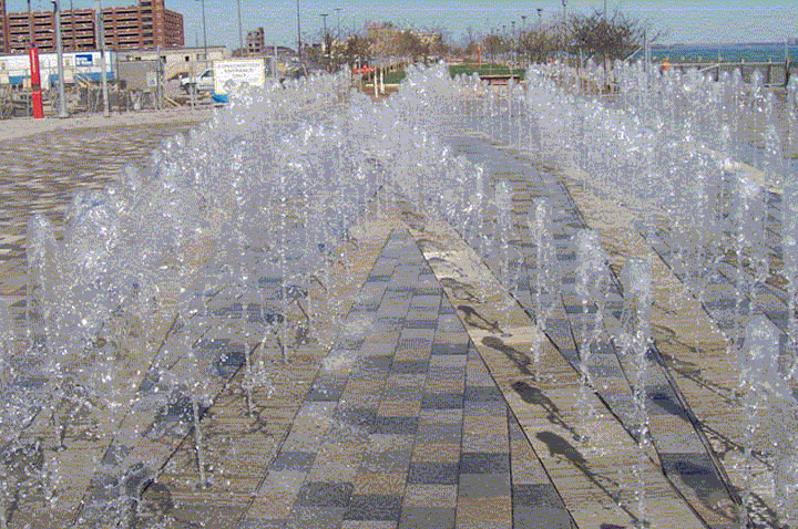Water Fountains Riverfront Plaza